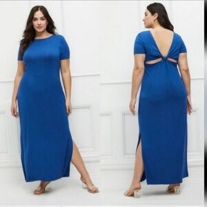 Nwt Eloquii Elements twist back detail jersey maxi dress multiple plus sizes